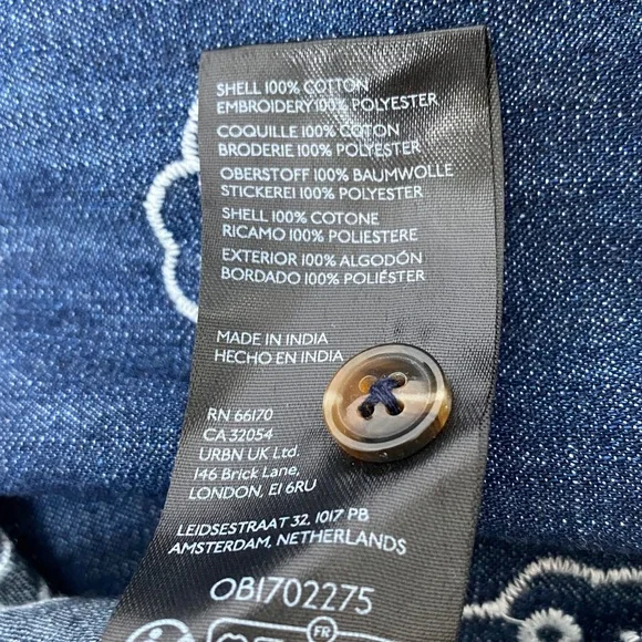 Anthropologie Maeve Oversized Embroidered Shirt - Picture 8 of 15